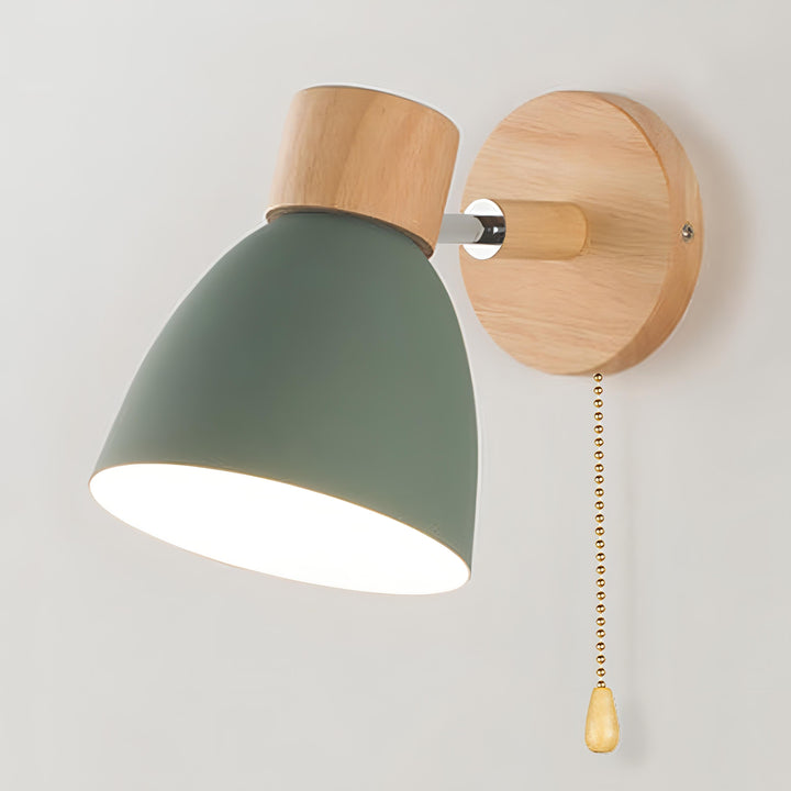 Jandiel - Lampe pendante scandinave moderne en bois avec interrupteur