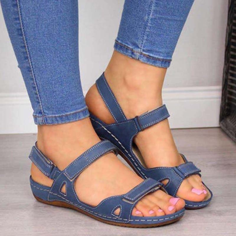 Ergonomische Bambi Sandalen voor Dames met Verstelbare Klittenbandsluiting