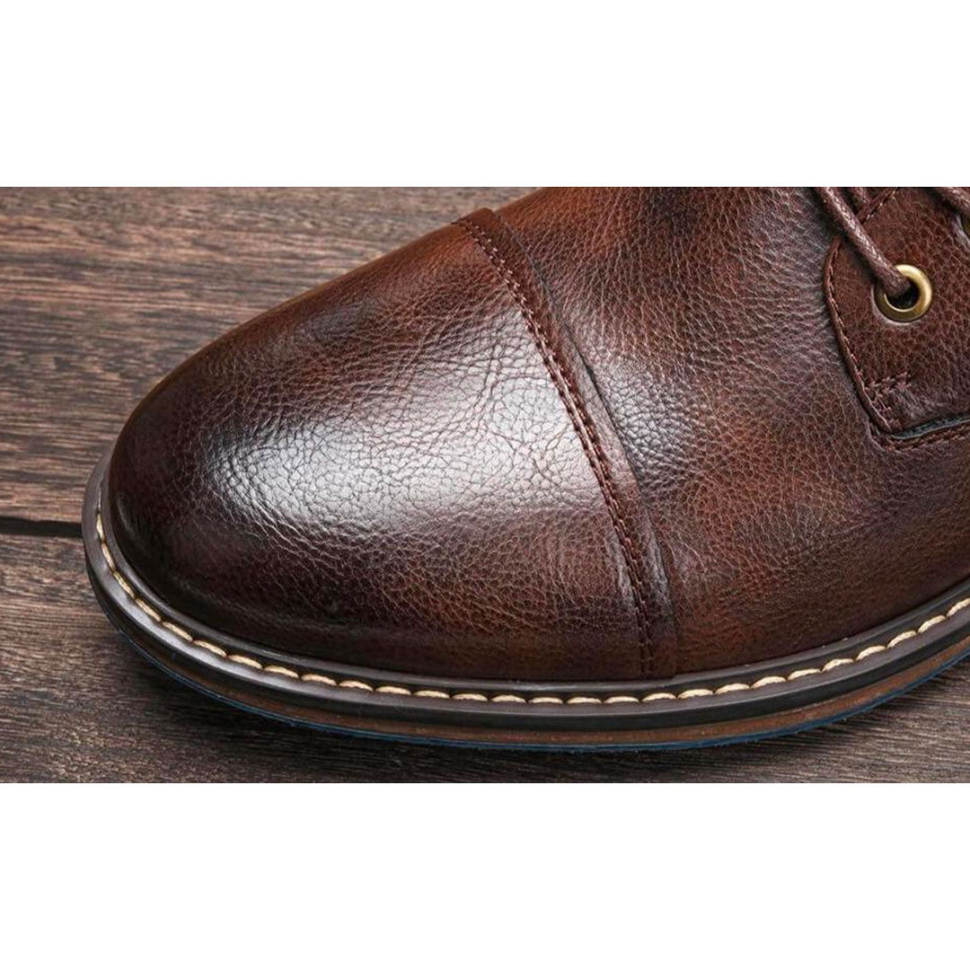 Élevez votre style avec les bottes Oxford en cuir de première qualité Aaron | Exquise, fabriquée à la main