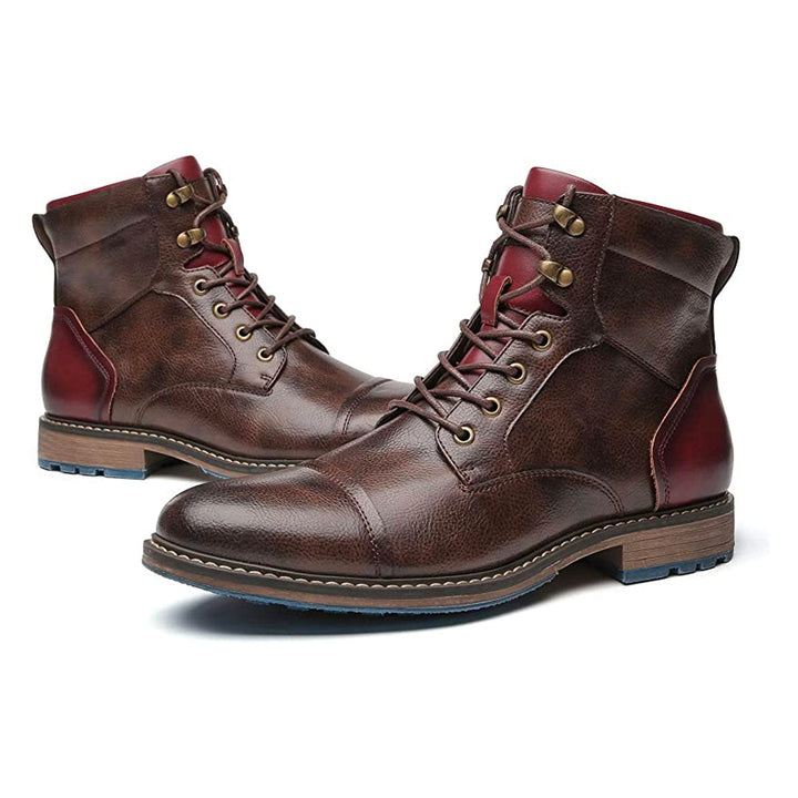 Élevez votre style avec les bottes Oxford en cuir de première qualité Aaron | Exquise, fabriquée à la main