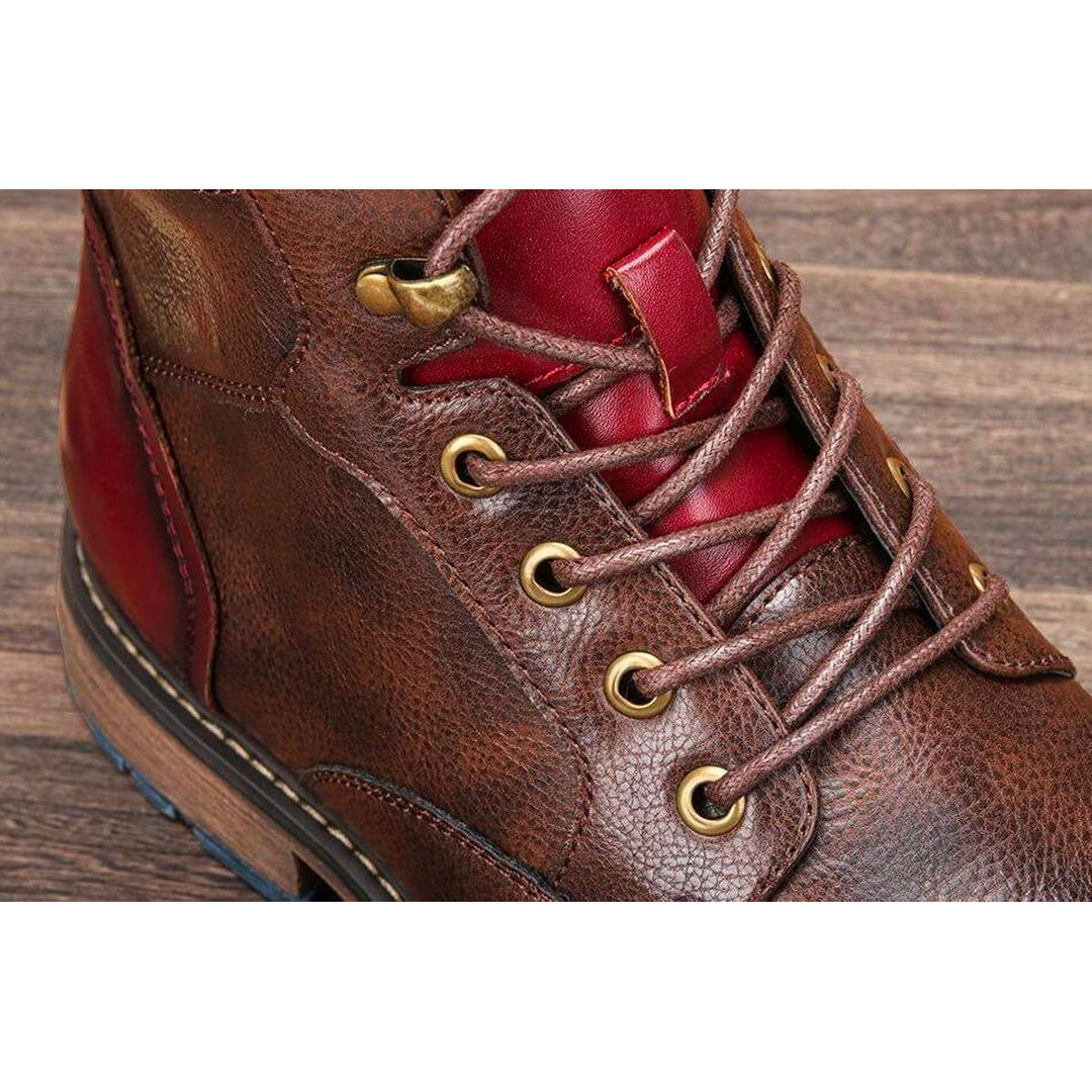 Élevez votre style avec les bottes Oxford en cuir de première qualité Aaron | Exquise, fabriquée à la main
