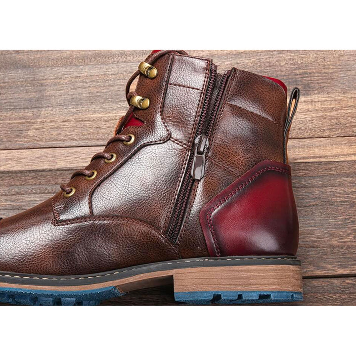 Élevez votre style avec les bottes Oxford en cuir de première qualité Aaron | Exquise, fabriquée à la main