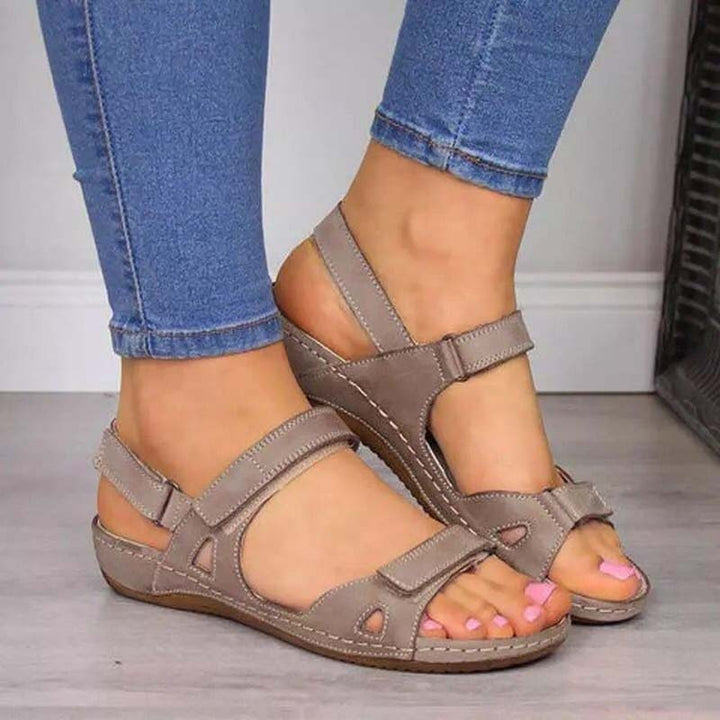 Ergonomische Bambi Sandalen voor Dames met Verstelbare Klittenbandsluiting