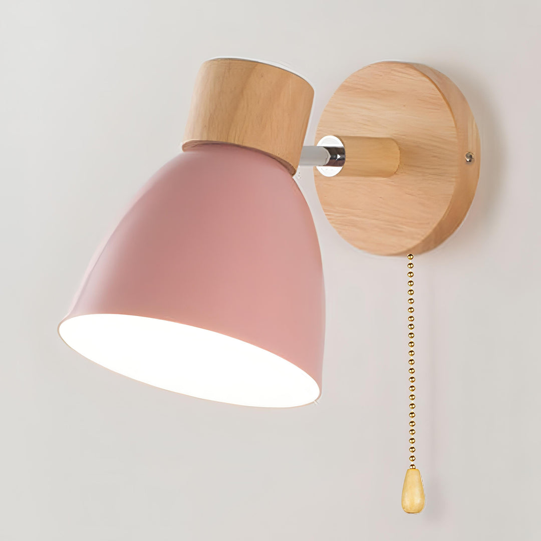 Jandiel - Lampe pendante scandinave moderne en bois avec interrupteur