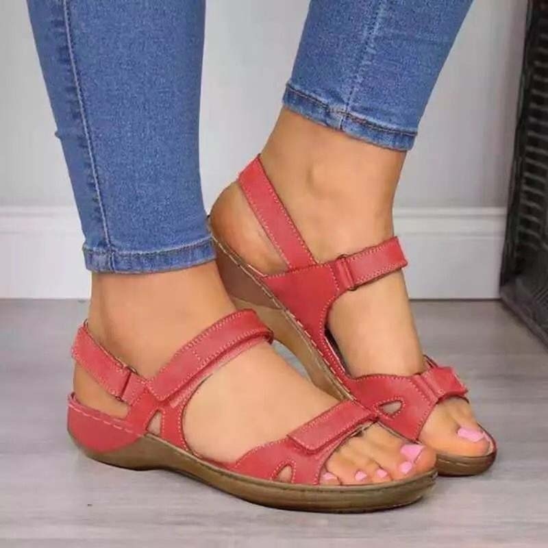 Ergonomische Bambi Sandalen voor Dames met Verstelbare Klittenbandsluiting