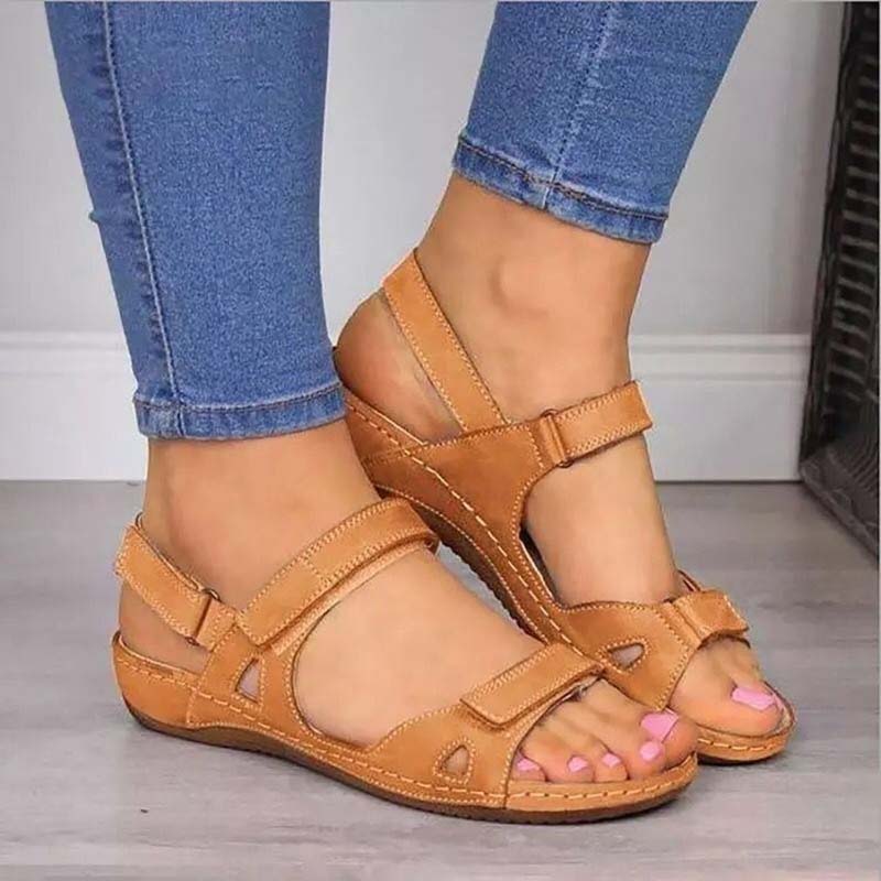 Ergonomische Bambi Sandalen voor Dames met Verstelbare Klittenbandsluiting