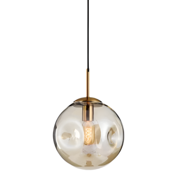 Lampe suspendue à boule en verre de Brikey