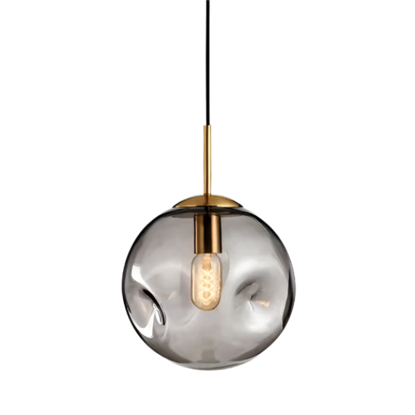 Lampe suspendue à boule en verre de Brikey