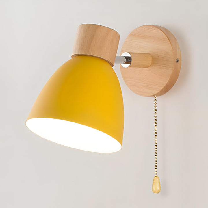 Jandiel - Lampe pendante scandinave moderne en bois avec interrupteur