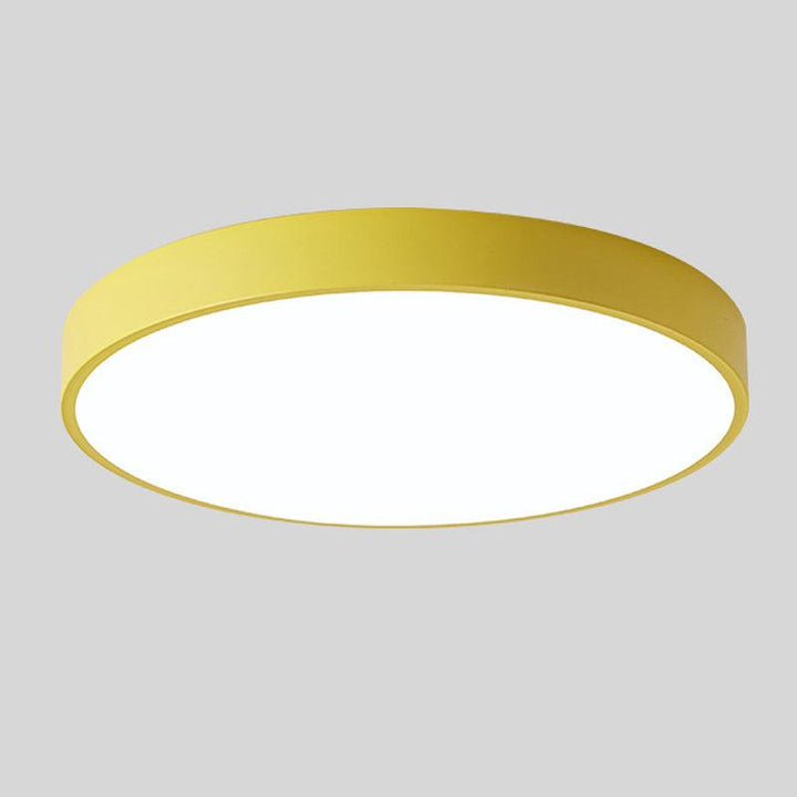 Plafonnier scandinave rond en bois au design macaron