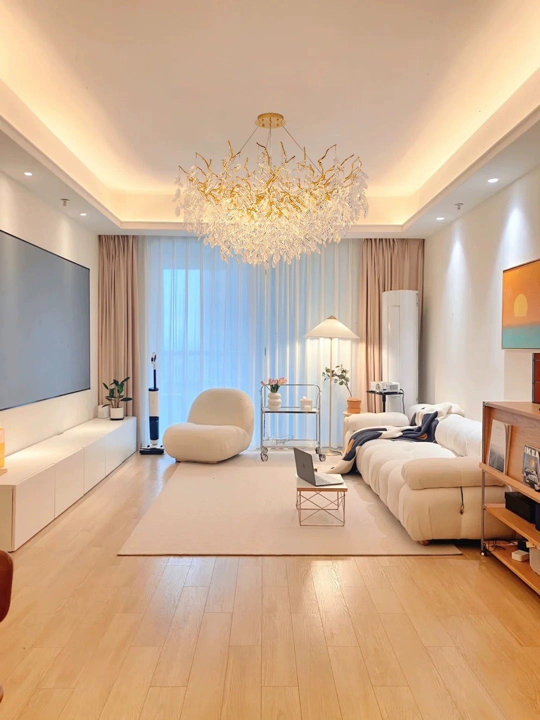 Lustre de luxe en cristal français pour une atmosphère élégante