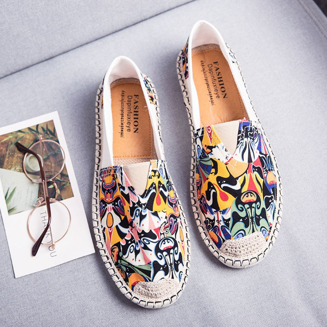 Eva | Espadrilles en toile respirante avec impression graphique accrocheuse