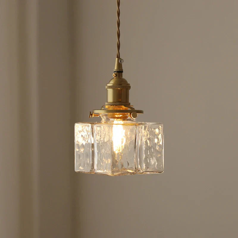 Fatima - Lampe pendante rétro en verre pour une touche de charme