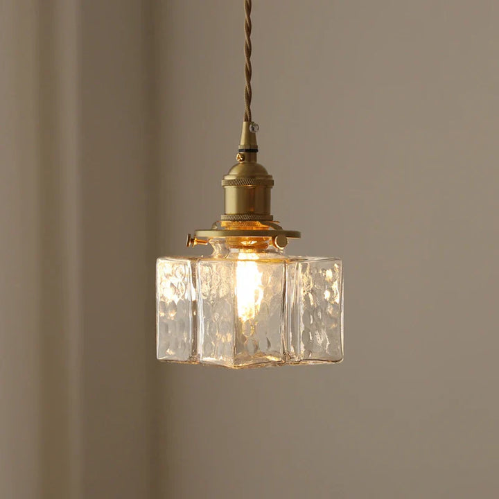 Fatima - Lampe pendante rétro en verre pour une touche de charme