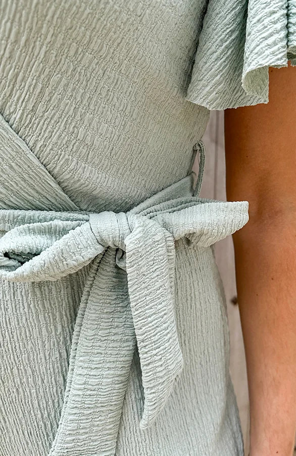 Combinaison pour femmes Elegant Bella, Smocked raffiné, vert menthe