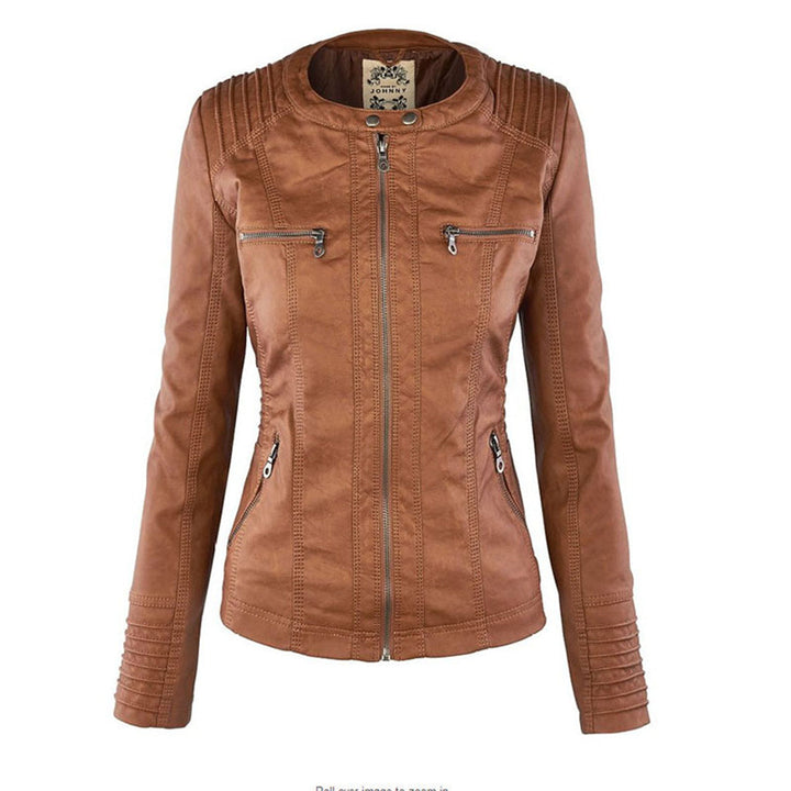 Narguize™ - Veste en Cuir avec Capuche Élégante