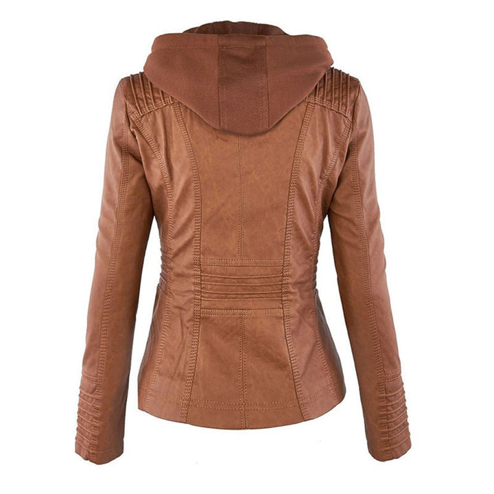 Narguize™ - Veste en Cuir avec Capuche Élégante