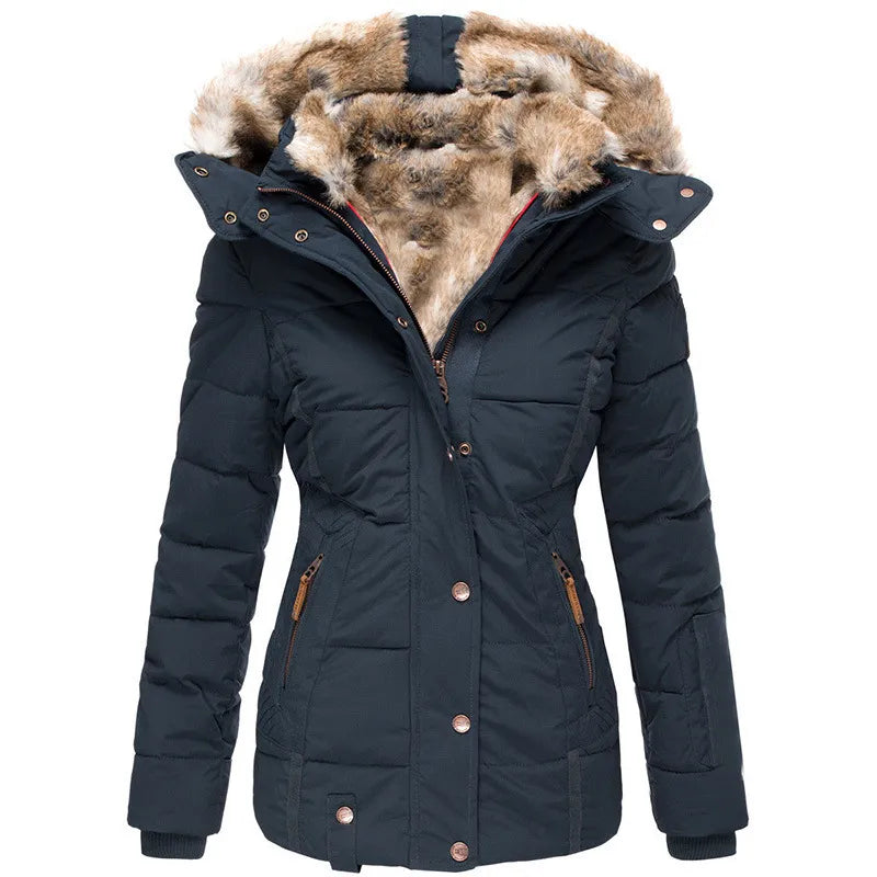 Clementine™ – Manteau d'Hiver Doublé de Fourrure pour Femme