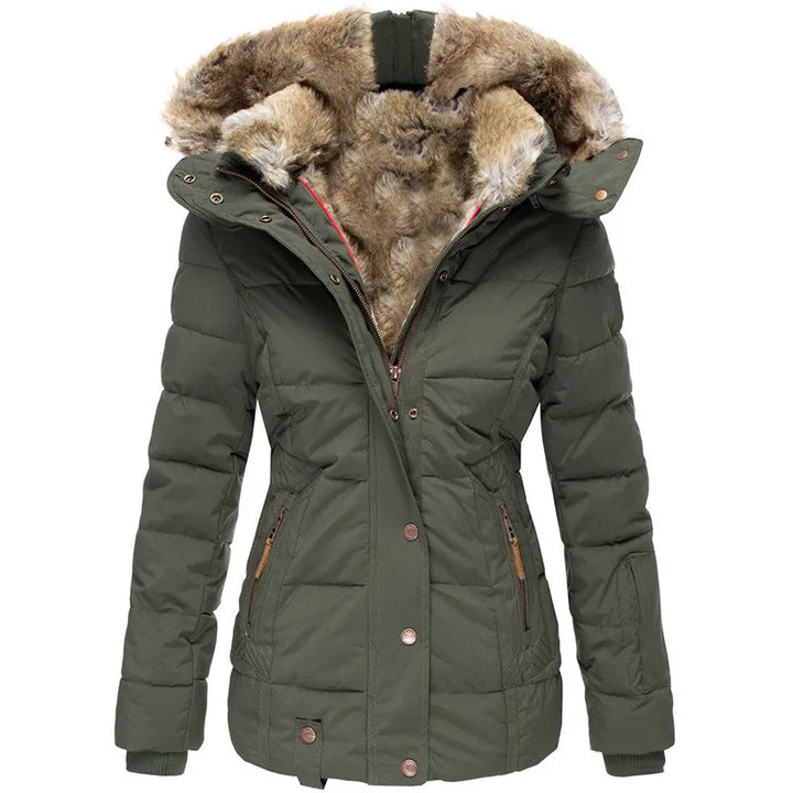Clementine™ – Manteau d'Hiver Doublé de Fourrure pour Femme
