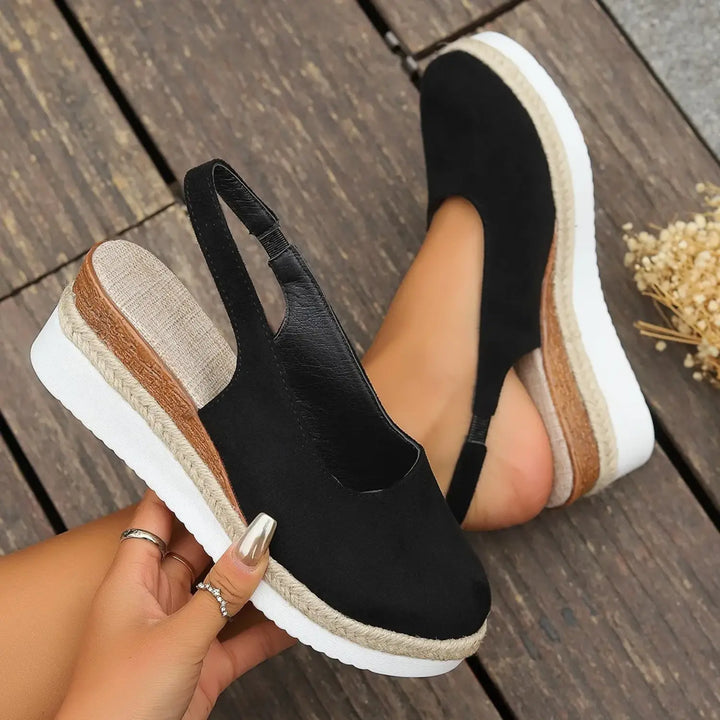 Espadrilles élégantes en daim noir fabriquées à la main par Mex
