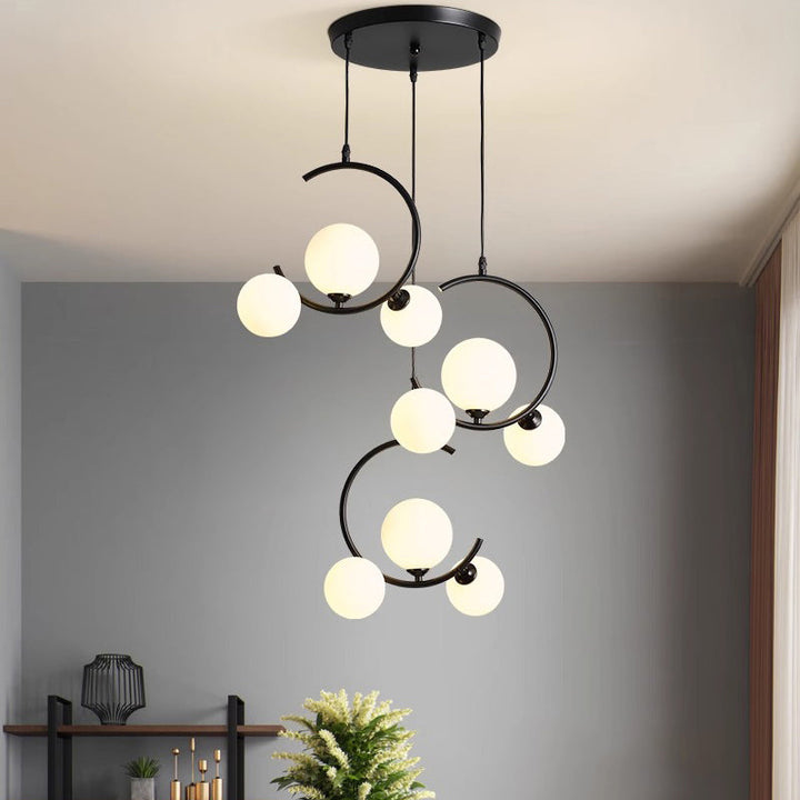 Lampe pendante LED élégante pour une décoration d'intérieur contemporaine