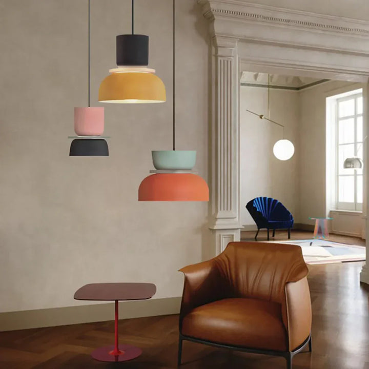 Lampe suspendue de style scandinave Dulcy Colour Block