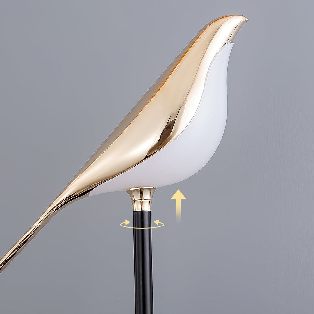 Magpie Perch Lampadaire élégant avec lampe torche
