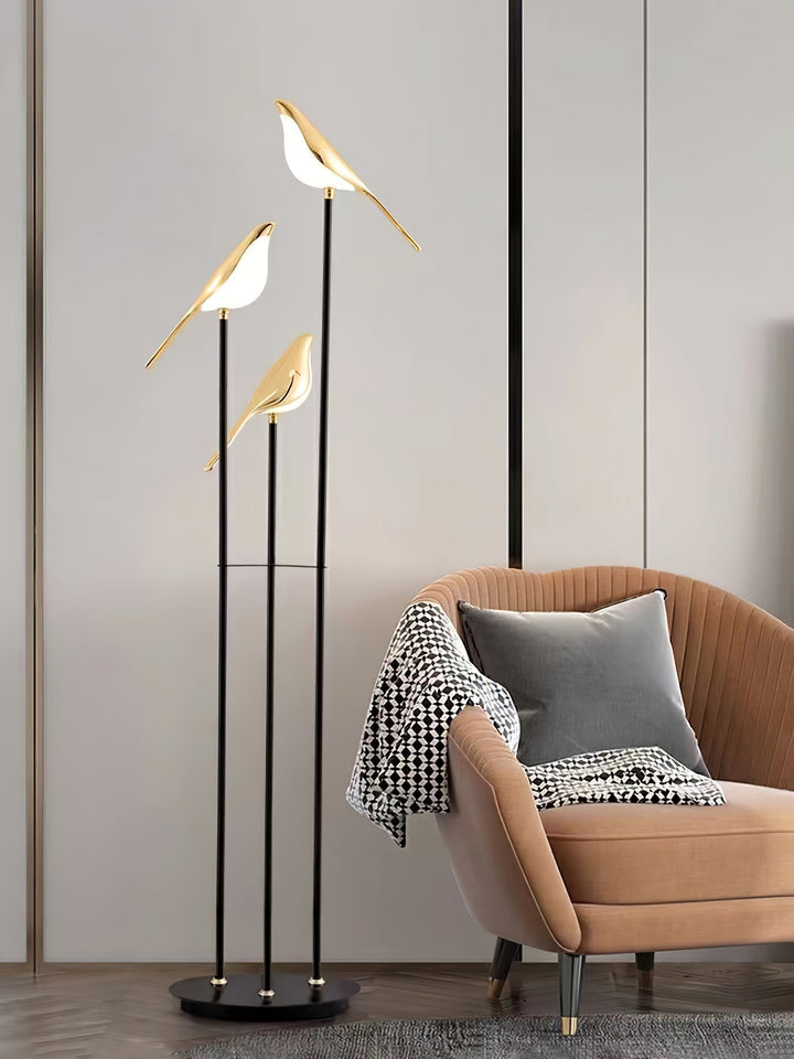 Magpie Perch Lampadaire élégant avec lampe torche
