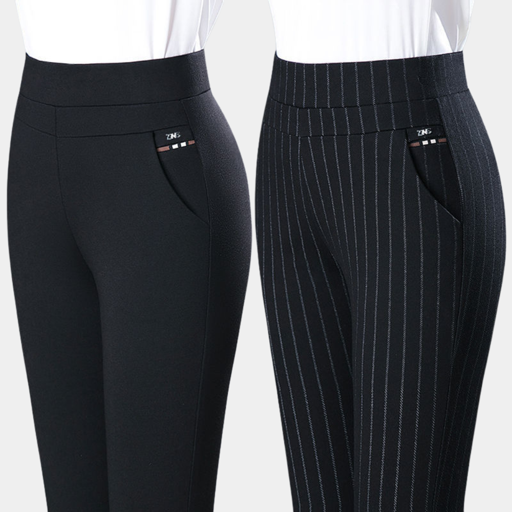 Margot - Pantalon stretch à taille haute élégante