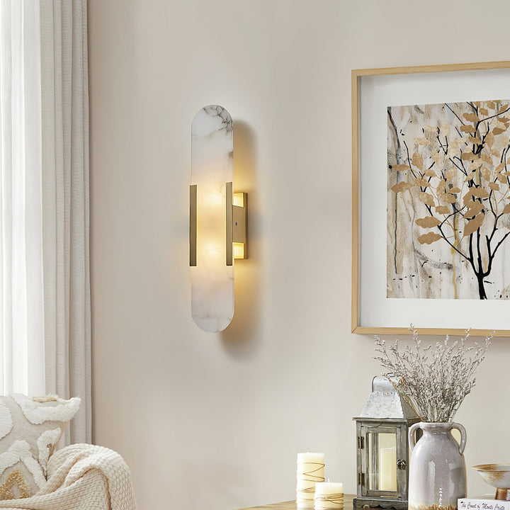 Elégante applique oblongue en albâtre - Melange Style