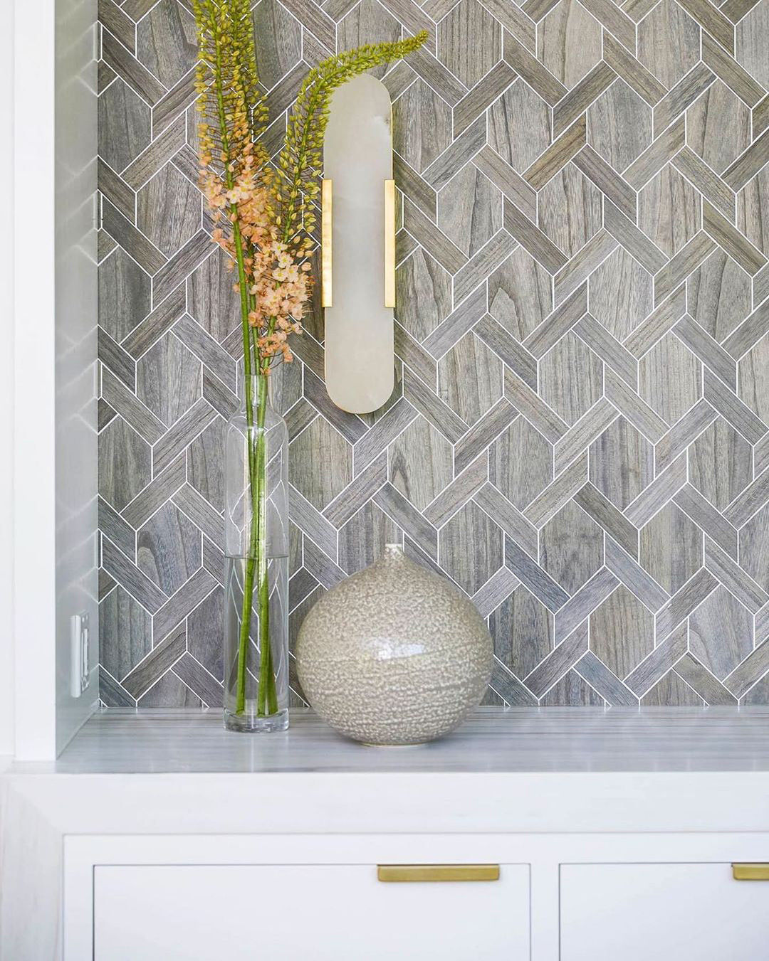 Elégante applique oblongue en albâtre - Melange Style