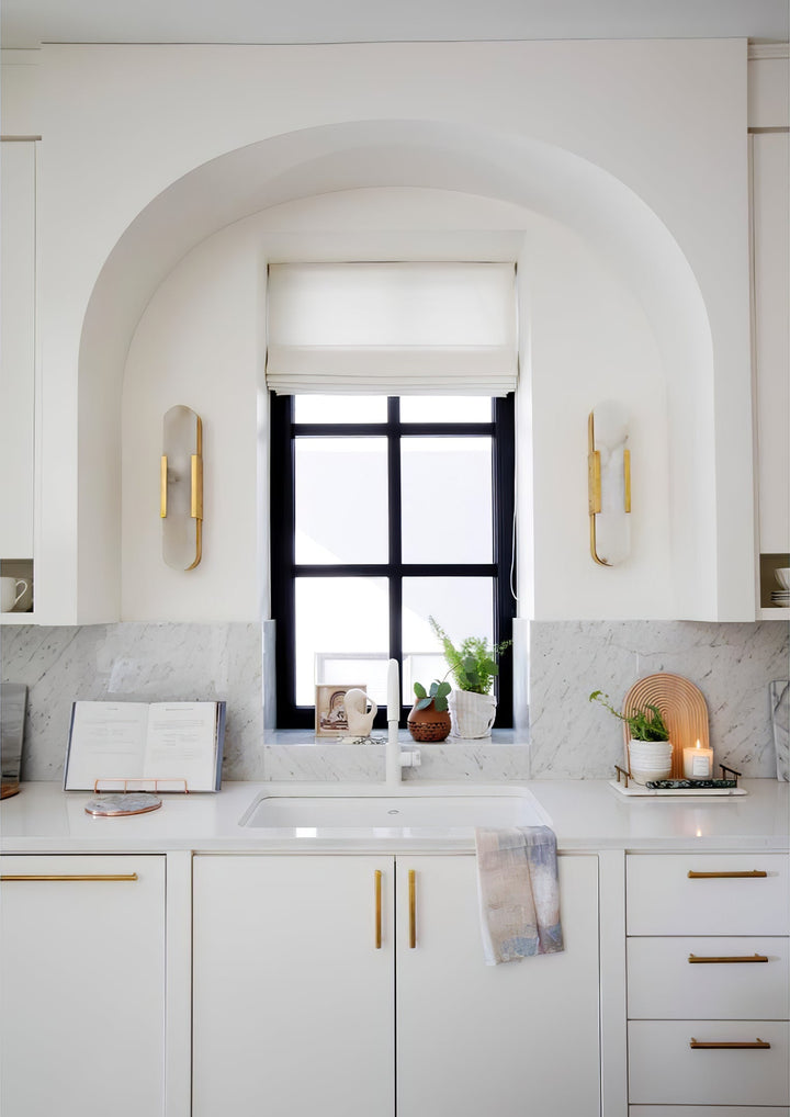Elégante applique oblongue en albâtre - Melange Style