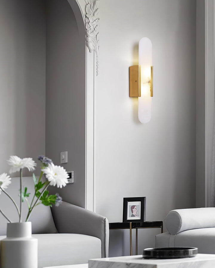 Elégante applique oblongue en albâtre - Melange Style