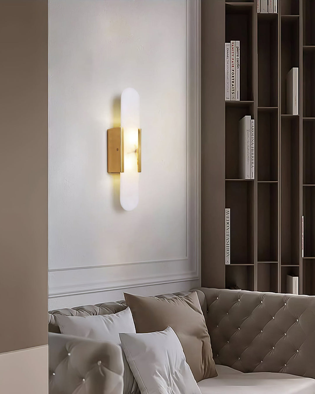 Elégante applique oblongue en albâtre - Melange Style