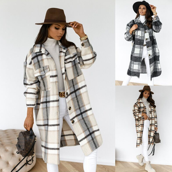 Zsuzsa | Blazer à carreaux tendance pour un look élégant