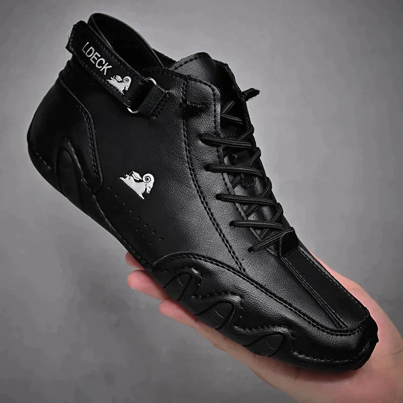 Decks | Chaussures de luxe antidérapantes pour pieds nus en cuir véritable pour un confort ultime (unisexe)