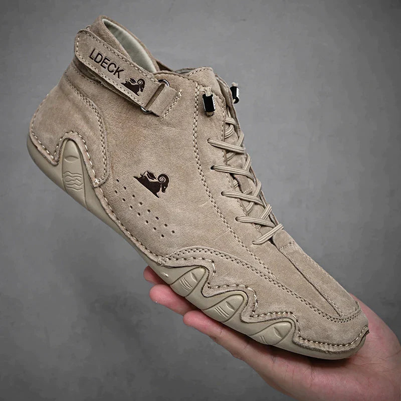Decks | Chaussures de luxe antidérapantes pour pieds nus en cuir véritable pour un confort ultime (unisexe)