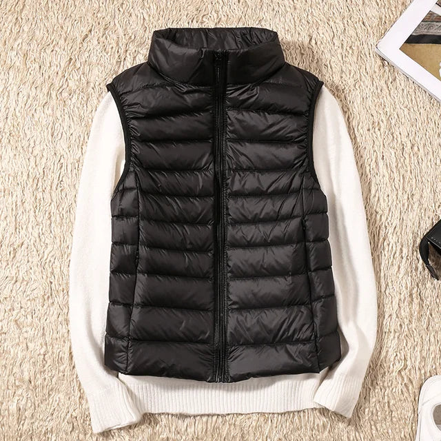 Juliette - Bodywarmer sans manches ultraléger avec rembourrage en duvet de luxe