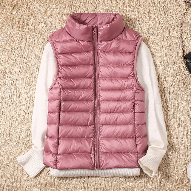 Juliette - Bodywarmer sans manches ultraléger avec rembourrage en duvet de luxe