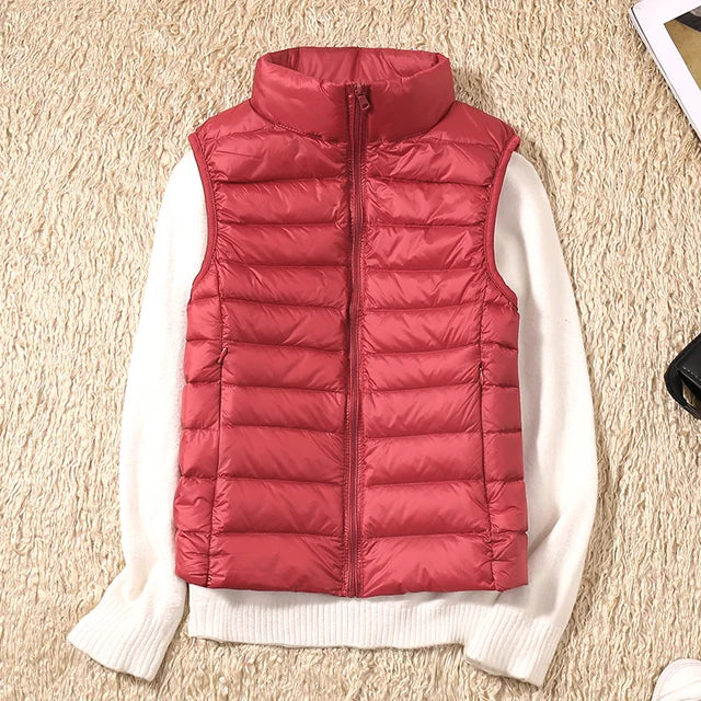 Juliette - Bodywarmer sans manches ultraléger avec rembourrage en duvet de luxe