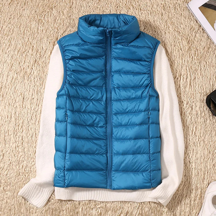 Juliette - Bodywarmer sans manches ultraléger avec rembourrage en duvet de luxe