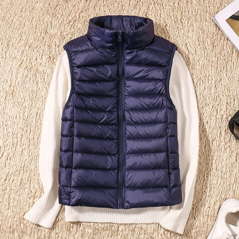 Juliette - Bodywarmer sans manches ultraléger avec rembourrage en duvet de luxe