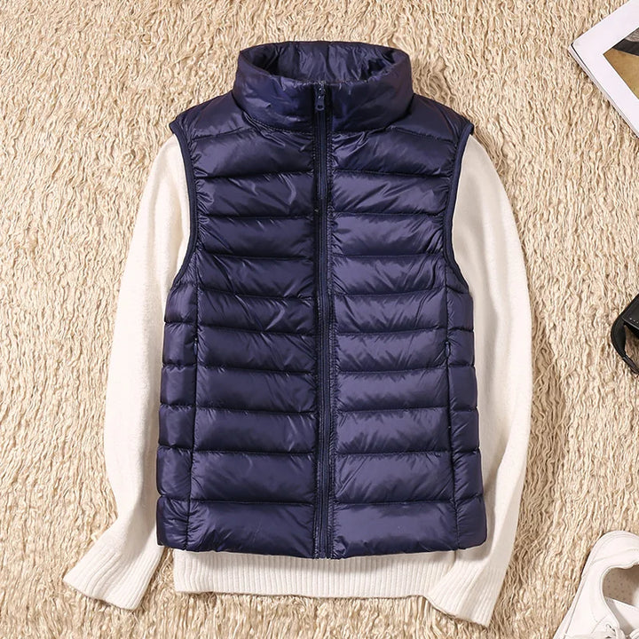 Juliette - Bodywarmer sans manches ultraléger avec rembourrage en duvet de luxe