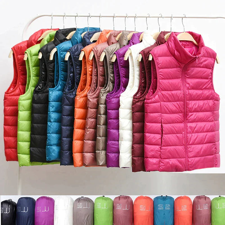 Juliette - Bodywarmer sans manches ultraléger avec rembourrage en duvet de luxe