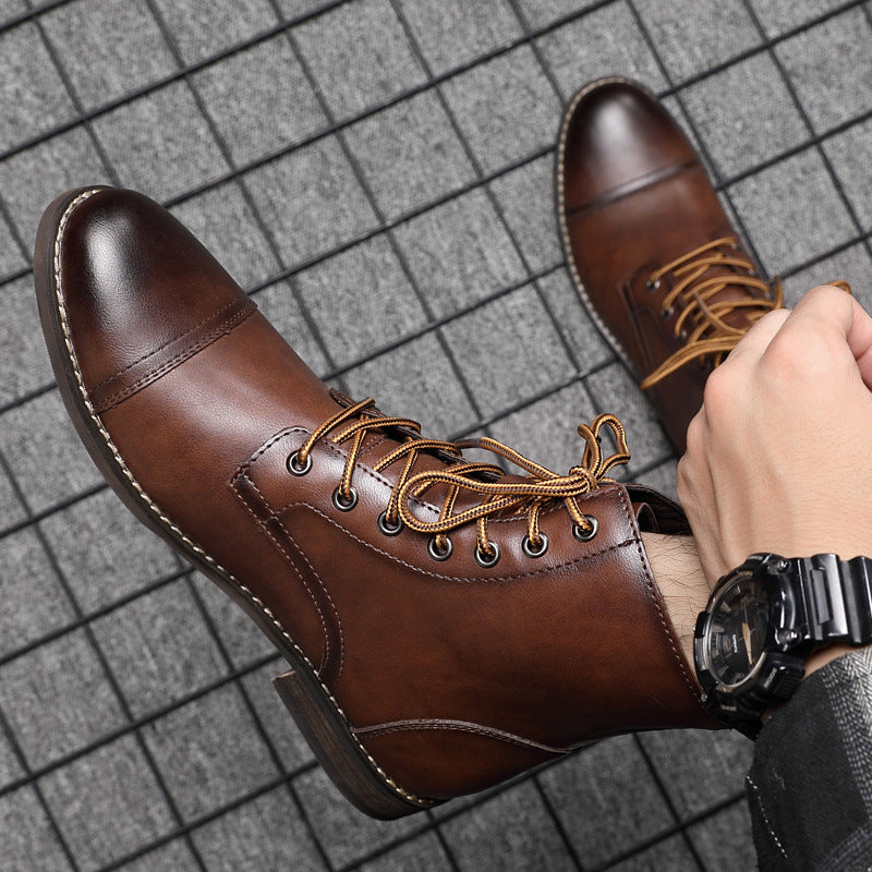Bottes en cuir véritable Claude pour un style intemporel