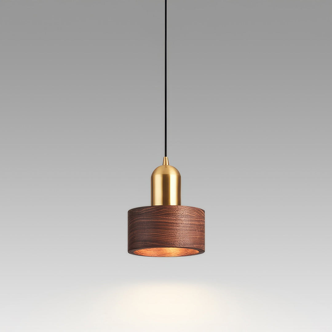 Lampe suspendue d'inspiration japonaise en forme de cylindre