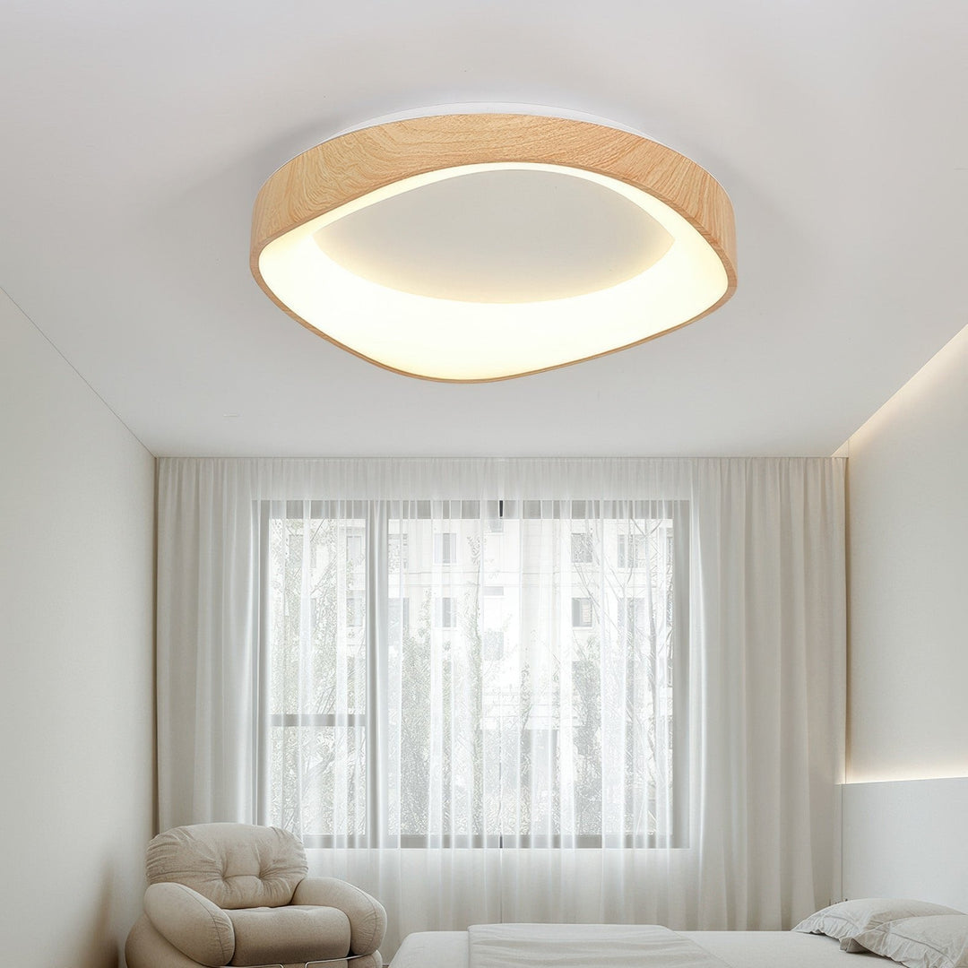 Lampe suspendue scandinave élégante en grain de bois pour une atmosphère artistique