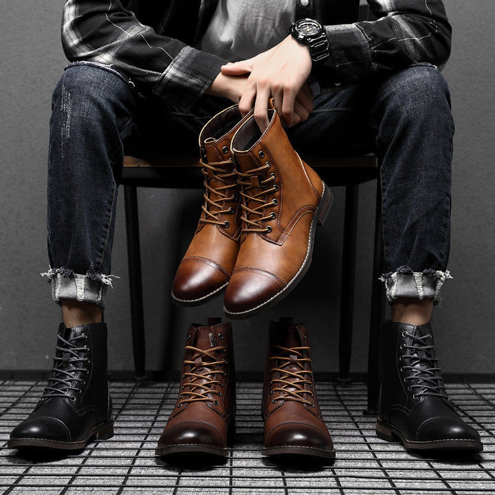 Bottes en cuir véritable Claude pour un style intemporel