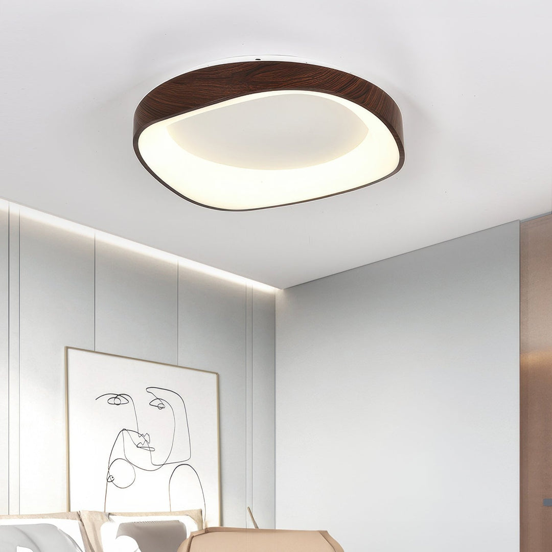 Lampe suspendue scandinave élégante en grain de bois pour une atmosphère artistique