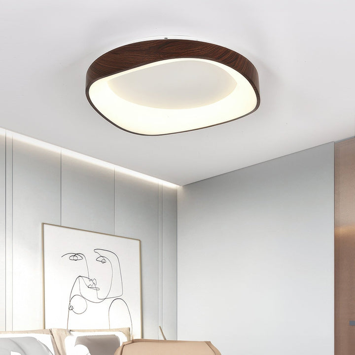 Lampe suspendue scandinave élégante en grain de bois pour une atmosphère artistique